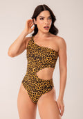 Body Vazado Lateral Estampado Leopardo Dlk
