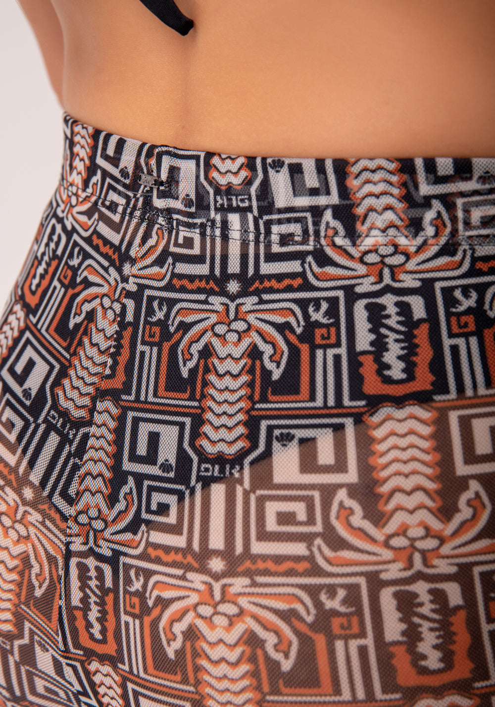 Calça Flare Feminina Tule Estampada Orla Geométrica Al Mare Dlk