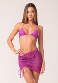 Saia Franzida Estampada Cestaria Rosa Al Mare Dlk