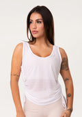 Cropped Feminino Franzido Branco Al Mare Dlk