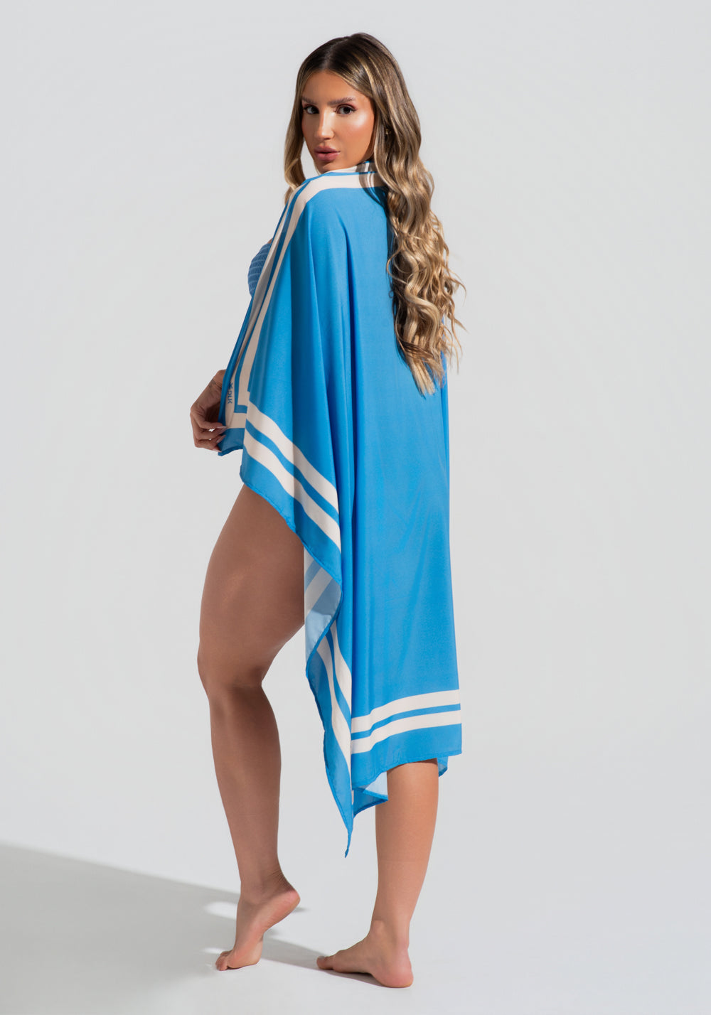 Canga Saída De Praia Solaris Dlk Azul