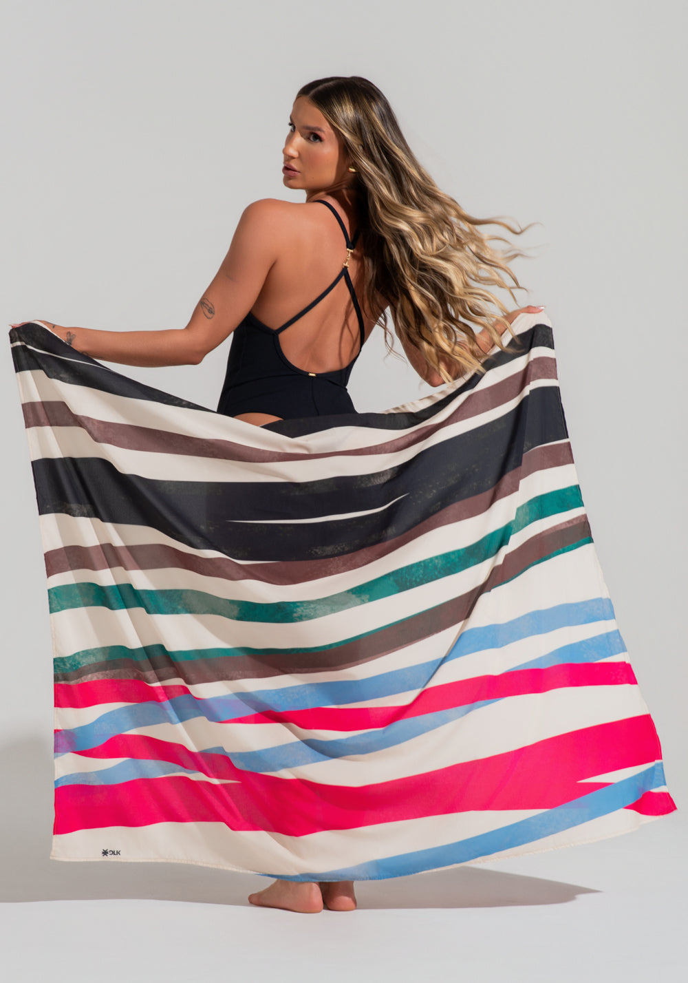 Canga Saída De Praia Solaris Dlk Estampada Colorida