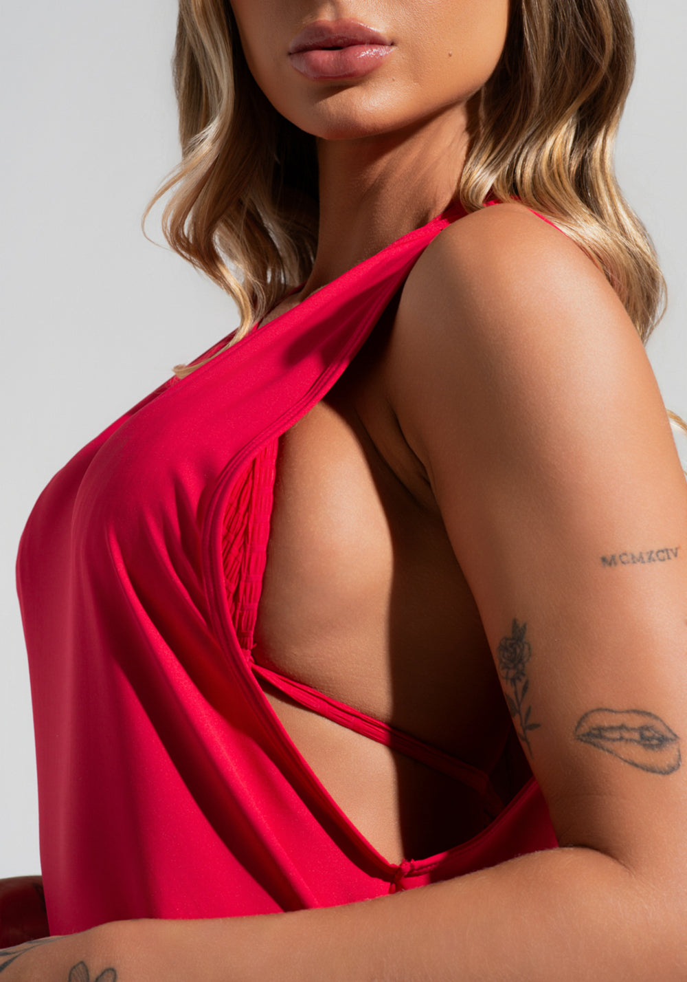 Vestido Saída De Praia Com Maxi Cava Solaris Dlk Vermelho
