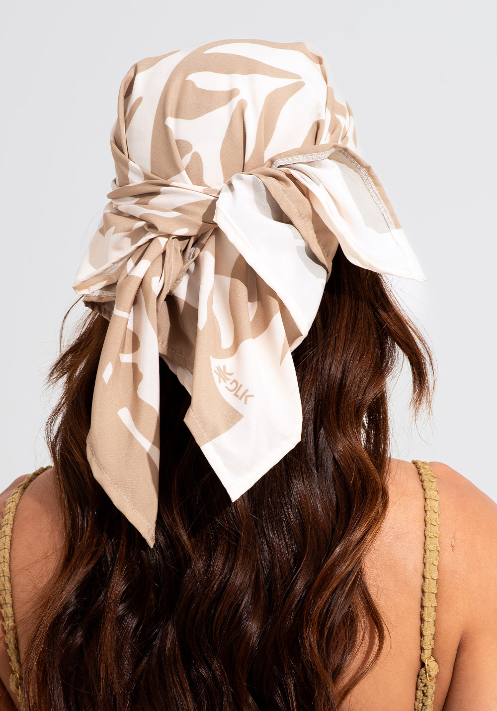 Lenço Feminino Solaris Dlk Estampado Boho Chevron Dourado