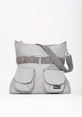 Bolsa Transversal Cinza Claro Com 2 Bolsos Externos Dlk