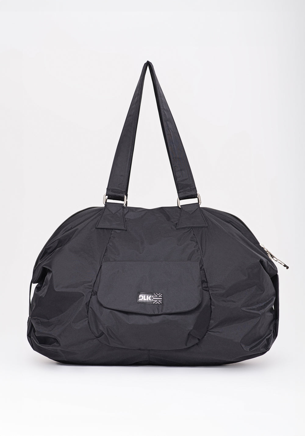 Bolsa De Ombro Preto Com Bolso Externo Dlk