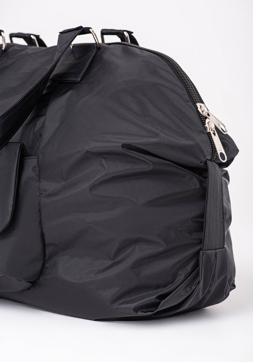 Bolsa De Ombro Preto Com Bolso Externo Dlk