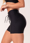 Short Fitness Preto Com Cadarço Básico Dlk