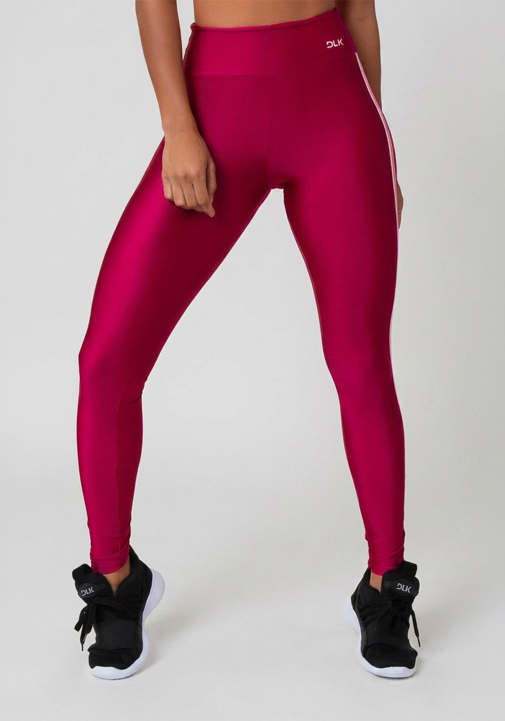Calça Legging Happiness Com Elástico Lateral Cereja Dlk