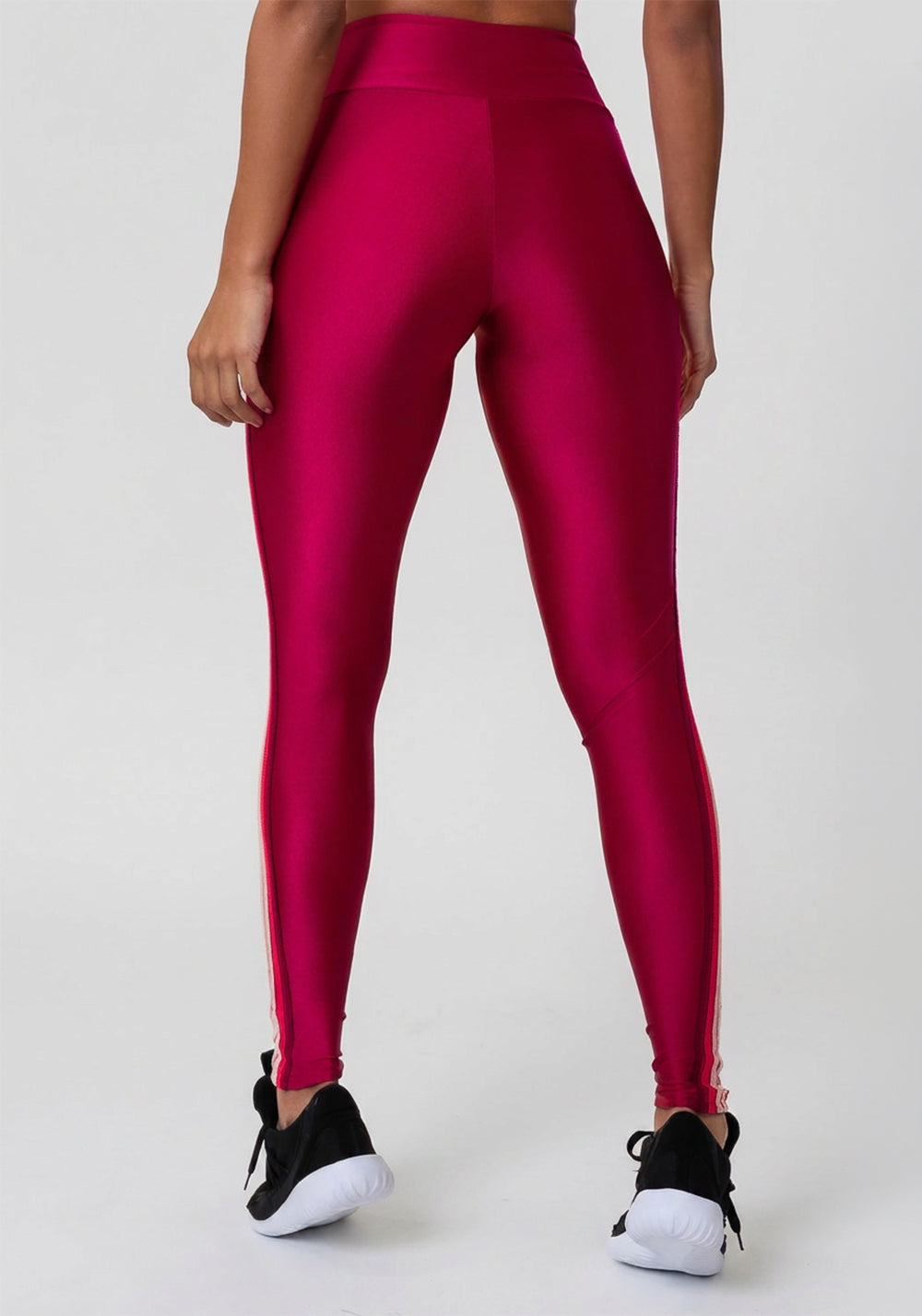 Calça Legging Happiness Com Elástico Lateral Cereja Dlk