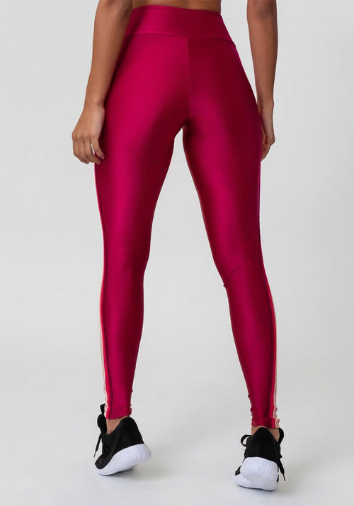 Calça Legging Happiness Com Elástico Lateral Cereja Dlk