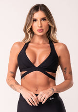 Top Fitness Preto Nadador Com Tira Básico Dlk