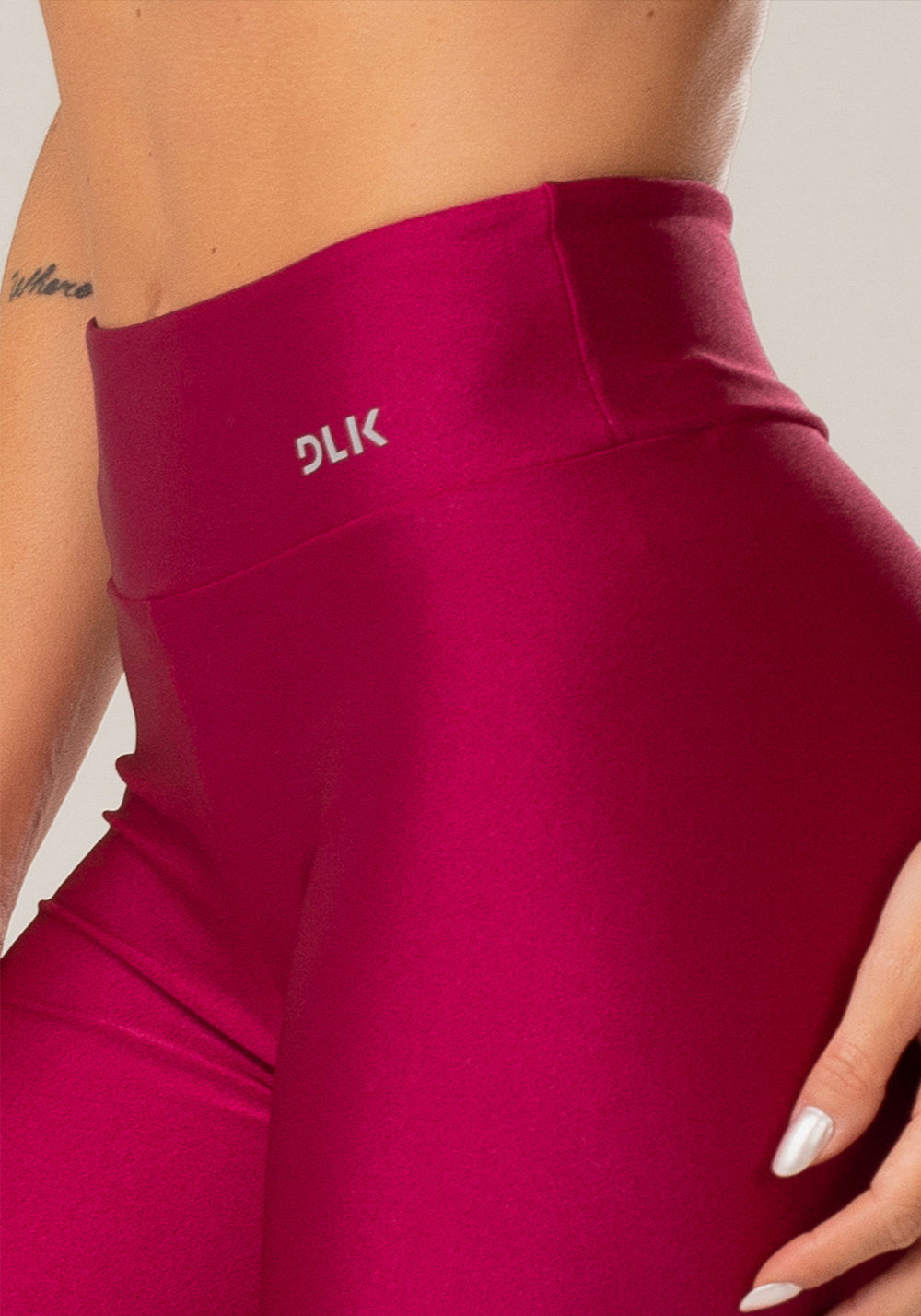 Calça Legging Happiness Básica Com Brilho Cereja Dlk