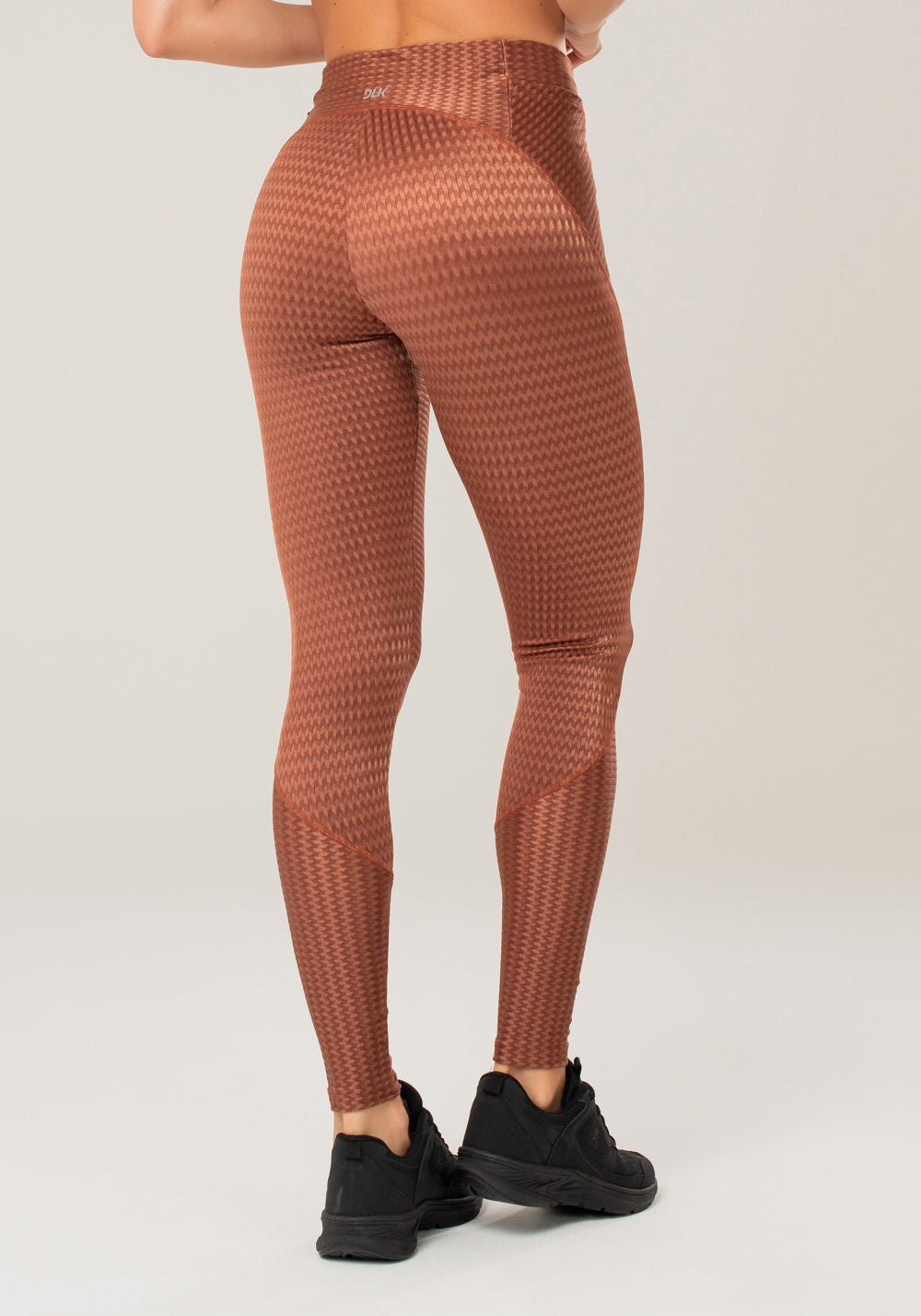 Calça Legging Happiness Com Recortes E Bolso Bronze Dlk