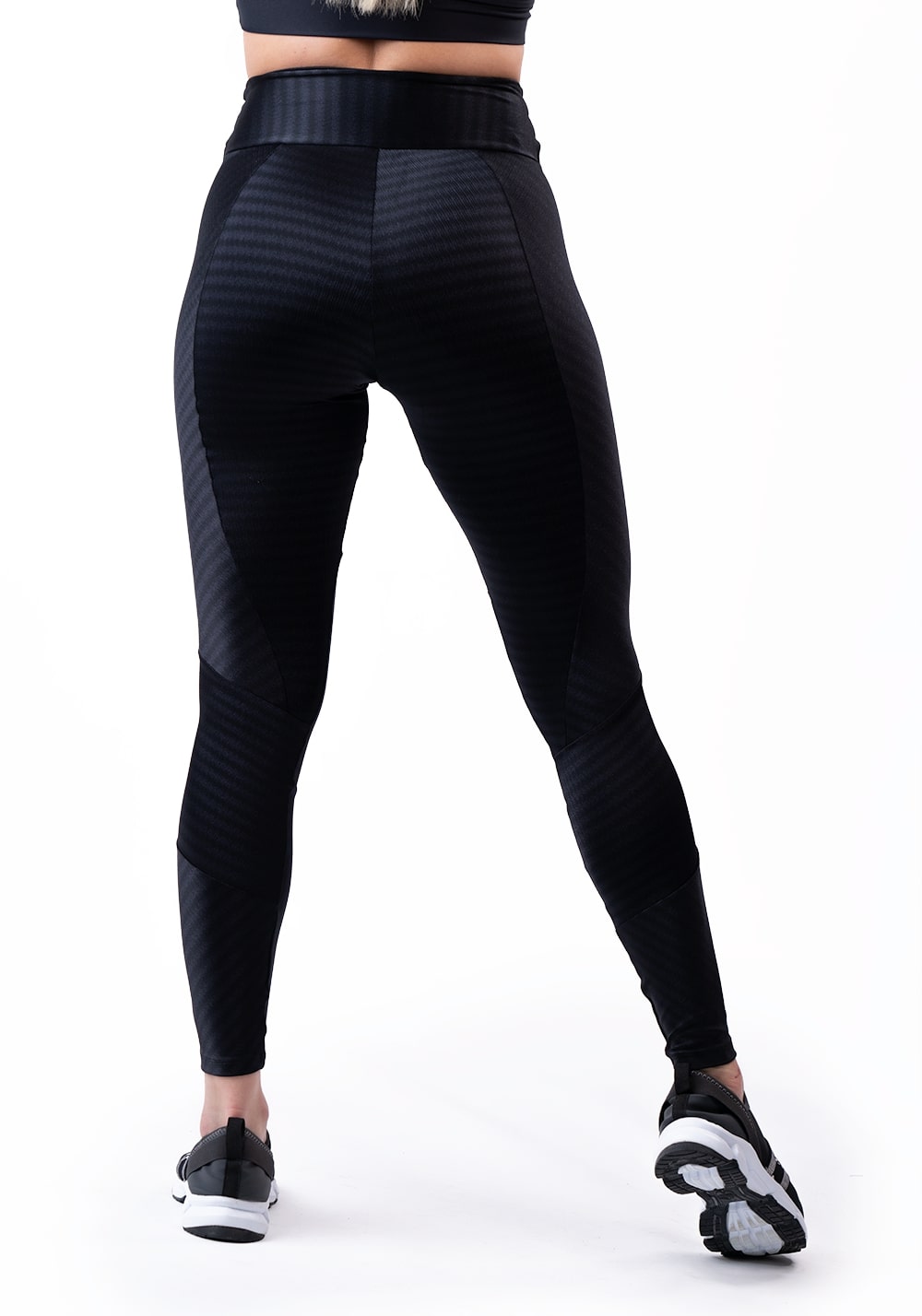 Calça Legging Poliamida Brilho Preta Dlk