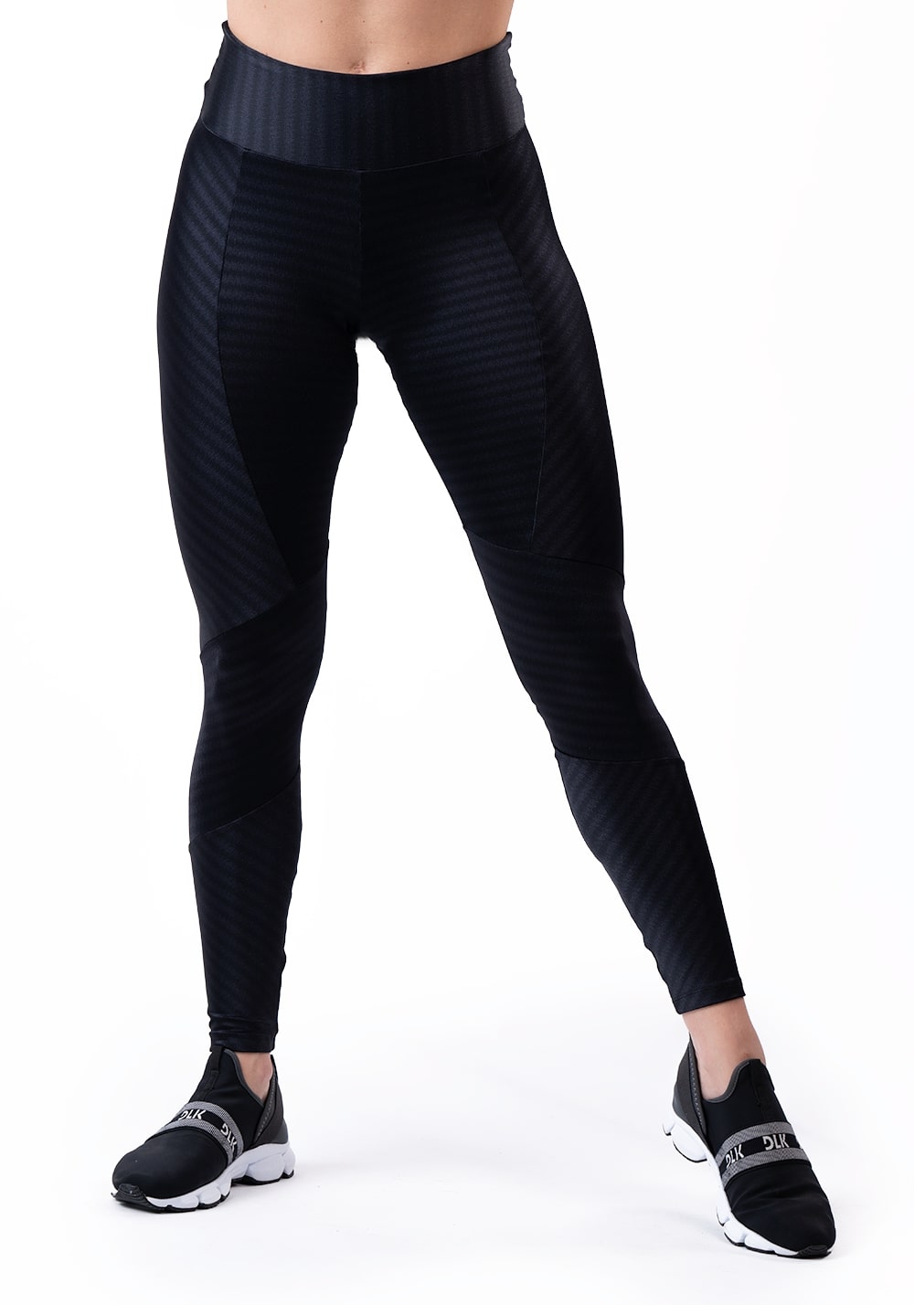 Calça Legging Poliamida Brilho Preta Dlk