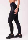 Calça Legging Poliamida Preta Com Cirrê Nas Laterais Dlk