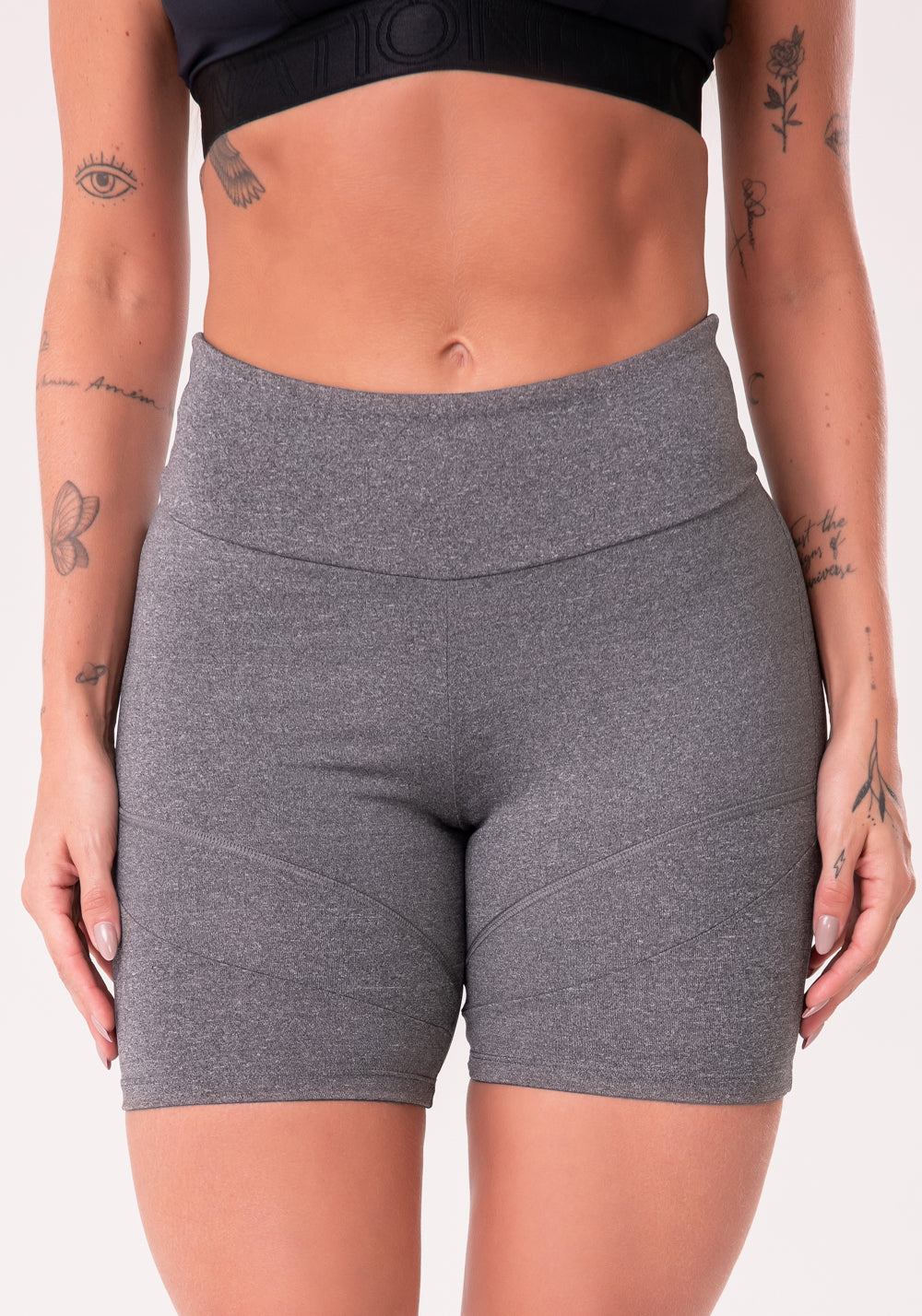 Short Mescla Com Recortes Básico Dlk