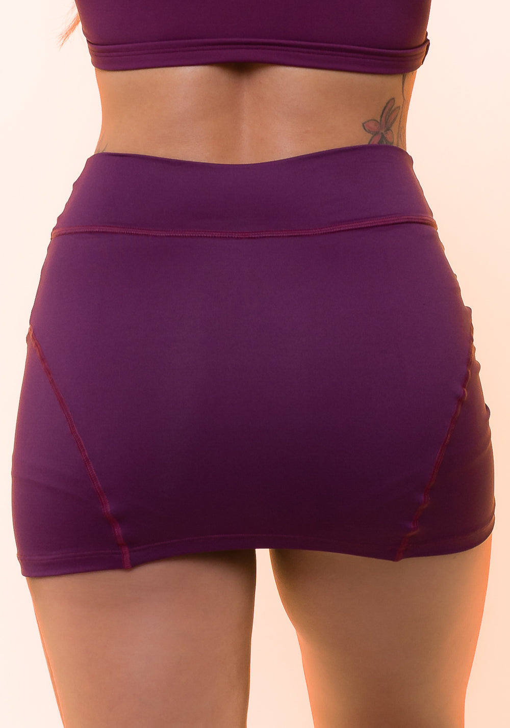 Short Saia Vinho Básico Dlk