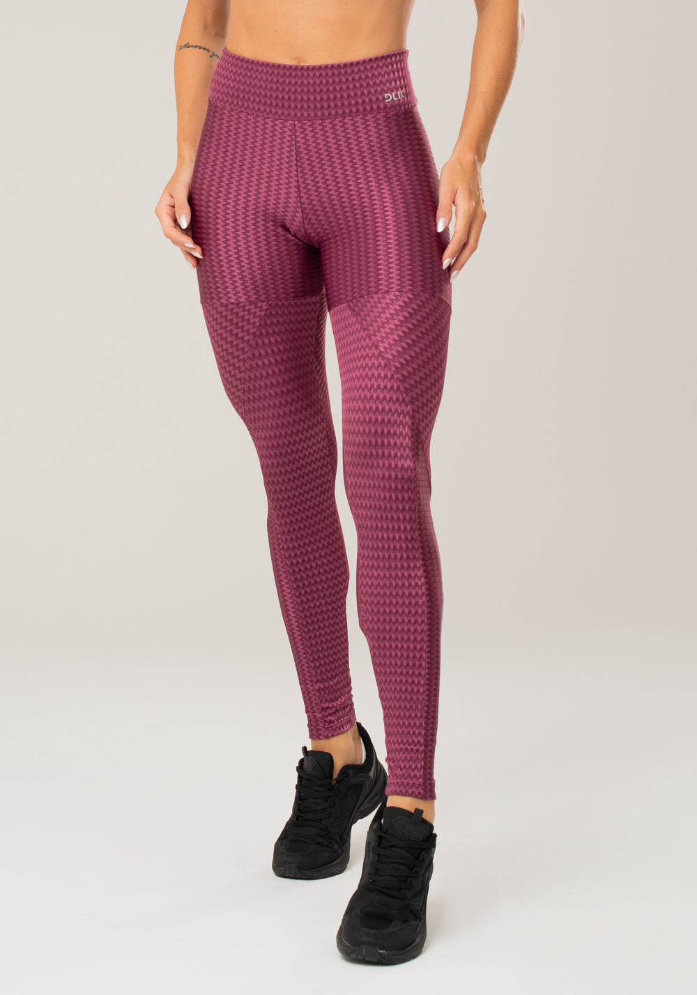 Calça Legging Happiness Com Recortes Roxo Dlk