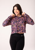 Casaco Moletom Estampado Folhagem Com Capuz Dlk