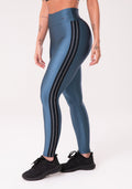 Calça Legging Happiness Com Elástico Lateral Azul Marinho Dlk