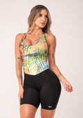 Macaquinho Wild Estampado Croco Colorido Dlk
