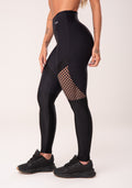 Calça Legging Energy Com Recortes Em Tela Preto Dlk