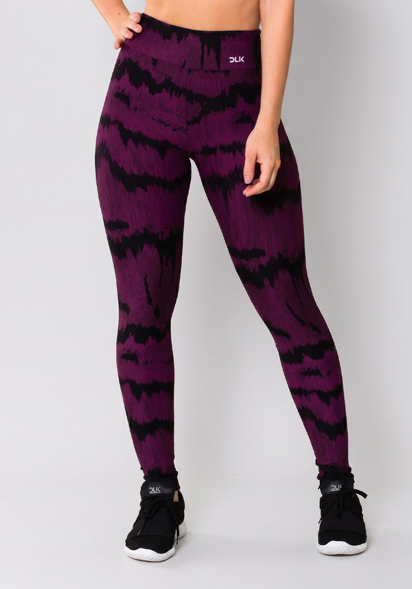 Calça Legging Energy Estampada Frequência Roxo Dlk