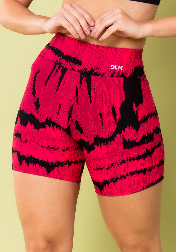 Short Energy Estampado Frequência Rosa Dlk