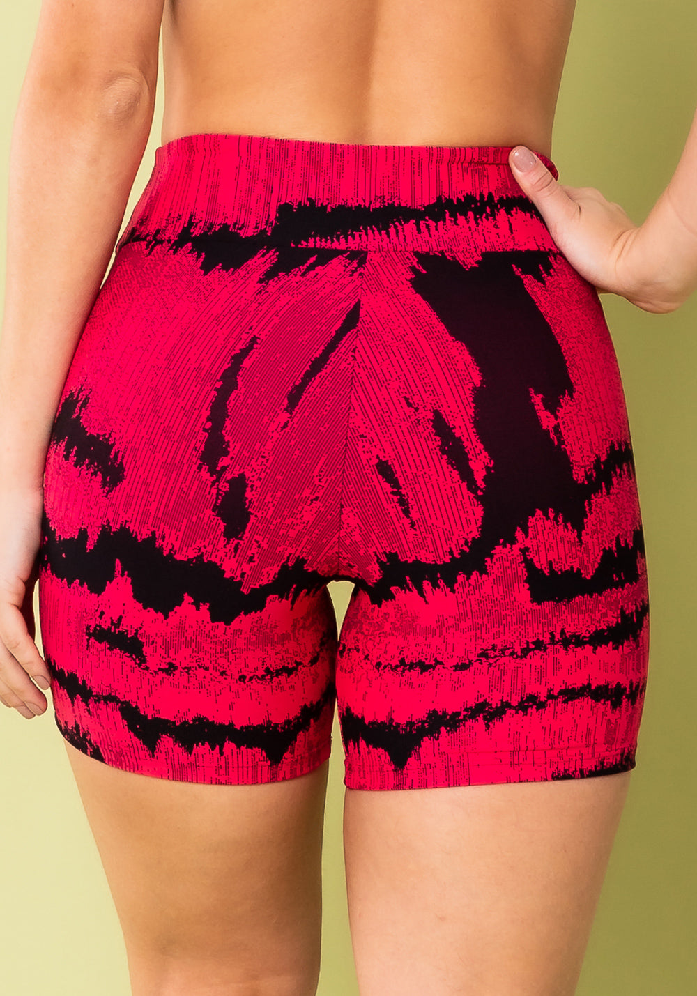 Short Energy Estampado Frequência Rosa Dlk