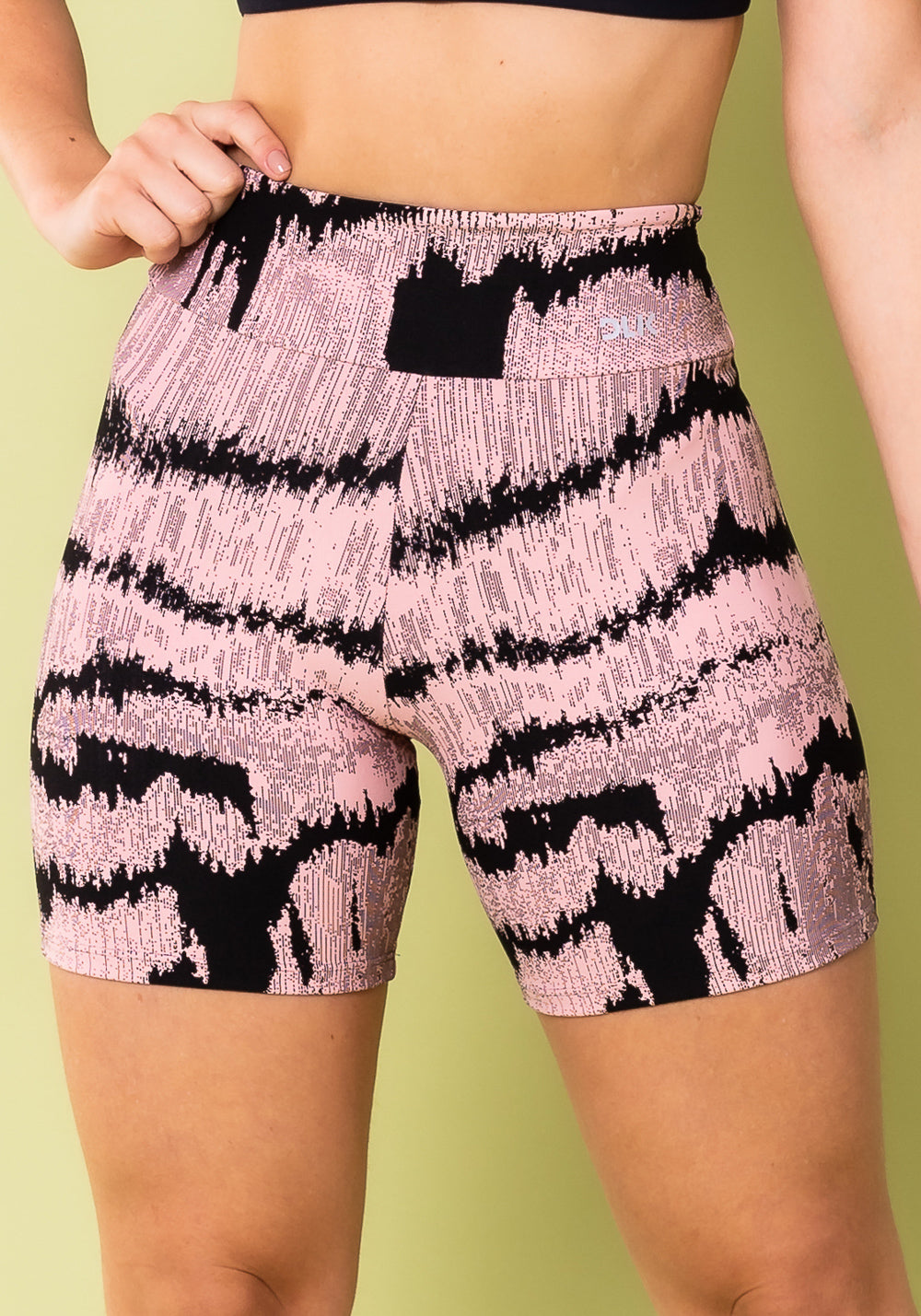 Short Energy Estampado Frequência Rosa Bebê Dlk