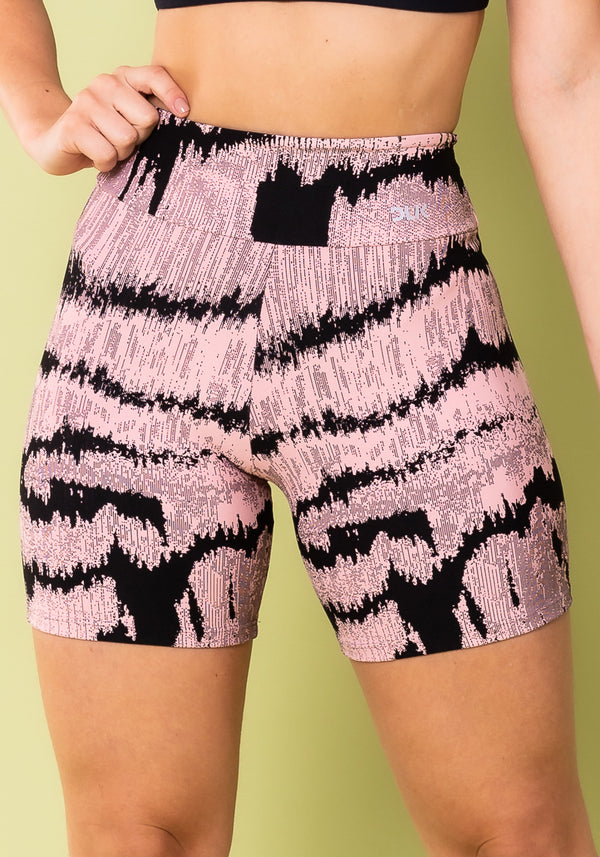 Short Energy Estampado Frequência Rosa Bebê Dlk