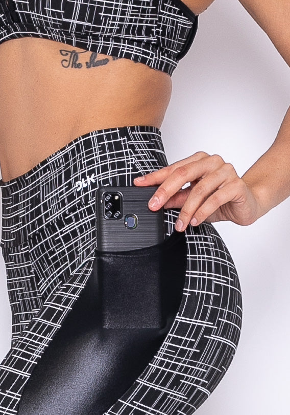 Calça Legging Technology Com Bolso Lateral Em Cirrê Matrix Branco