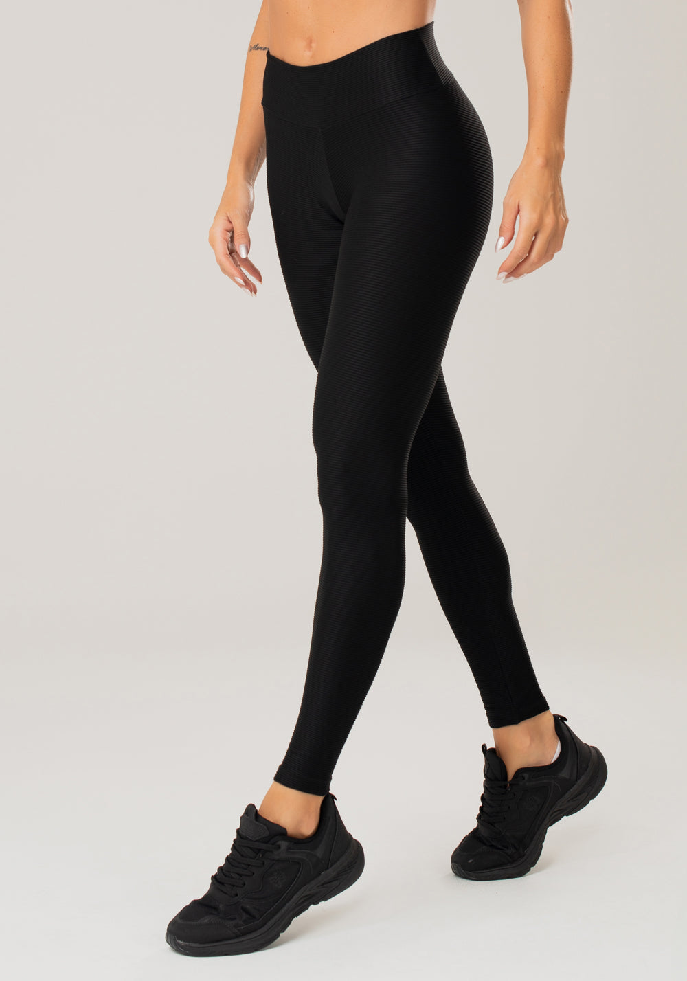 Calça Legging Happiness Texturizada Preta Dlk