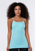 Camiseta Nation Com Alças Finas E Recortes Azul Claro Dlk