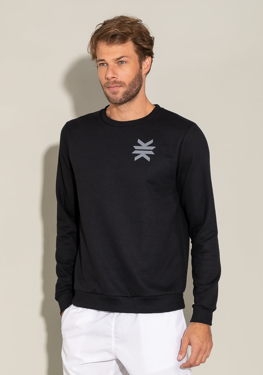 Casaco De Moletom For Men Com Silk Preto Dlk