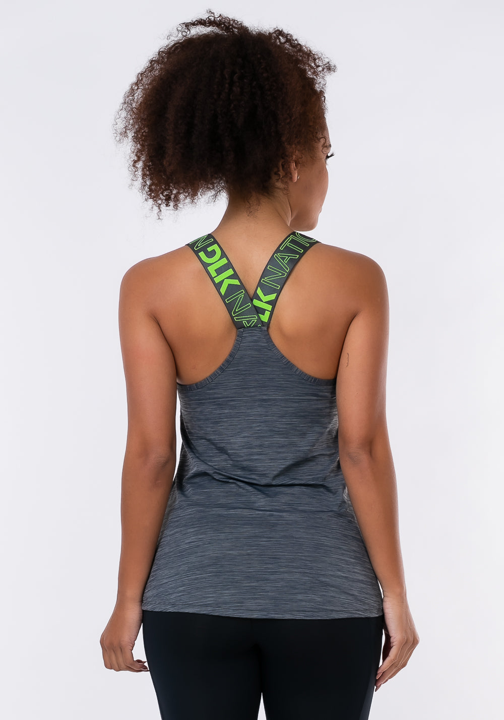 Regata Nation Alças Cruzadas Em Elástico Grafite Dlk