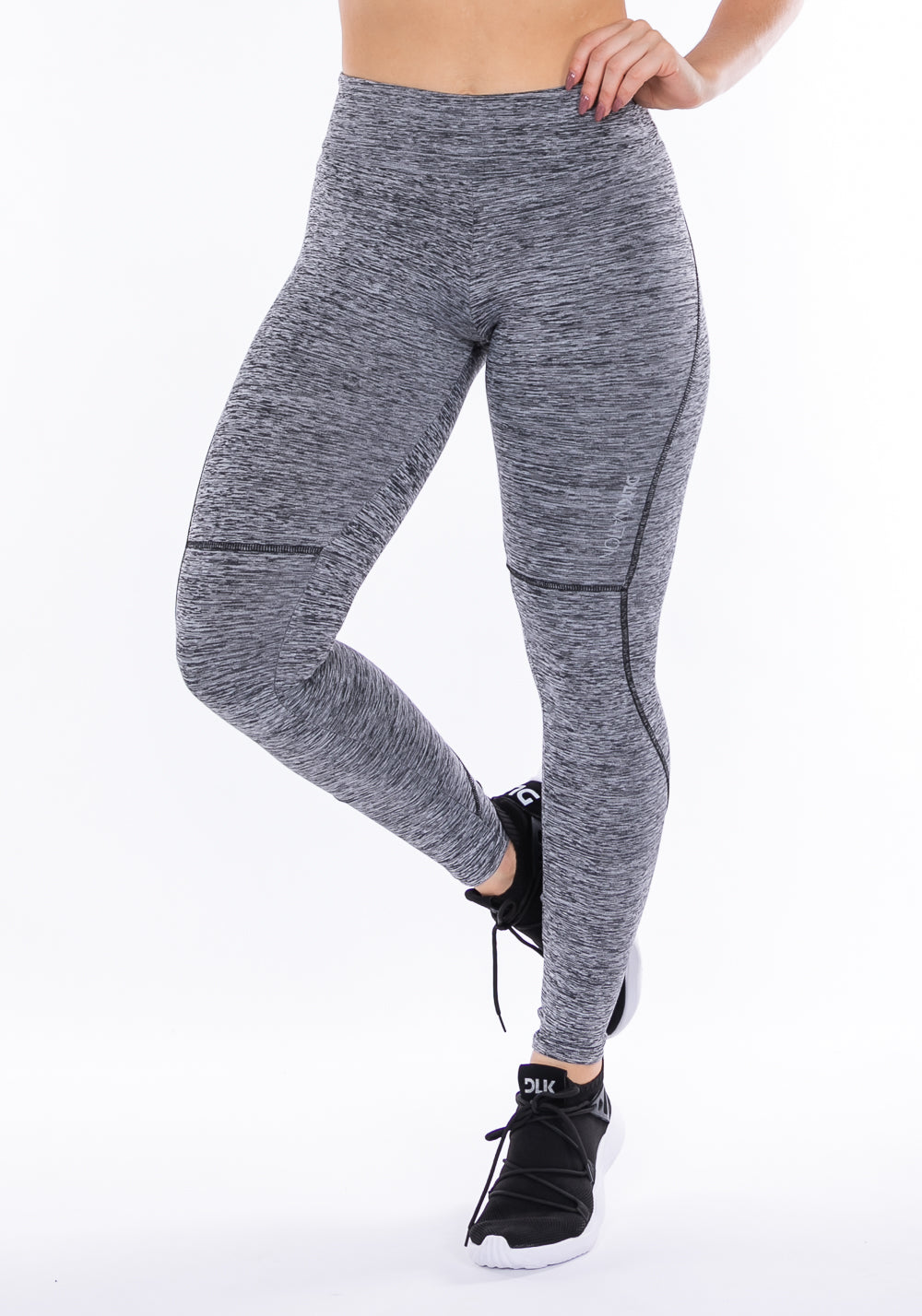 Calça Legging Nation Com Cortes Mescla Dlk