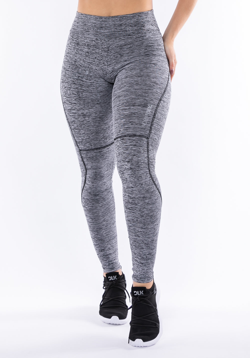 Calça Legging Nation Com Cortes Mescla Dlk