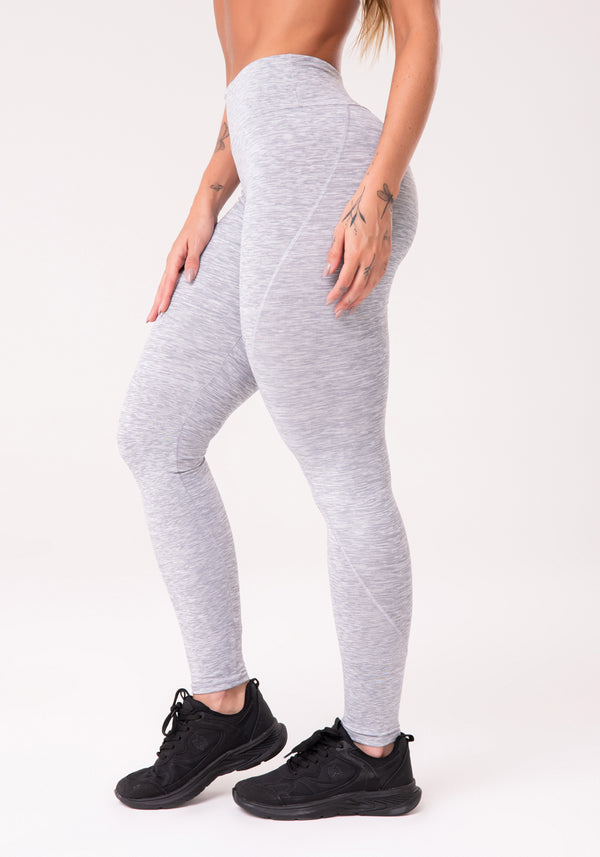 Calça Legging Nation Com Cortes Cinza Dlk