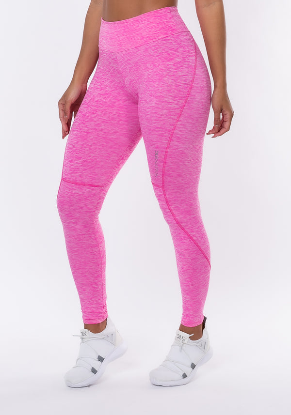 Calça Legging Nation Com Cortes Rosa Dlk