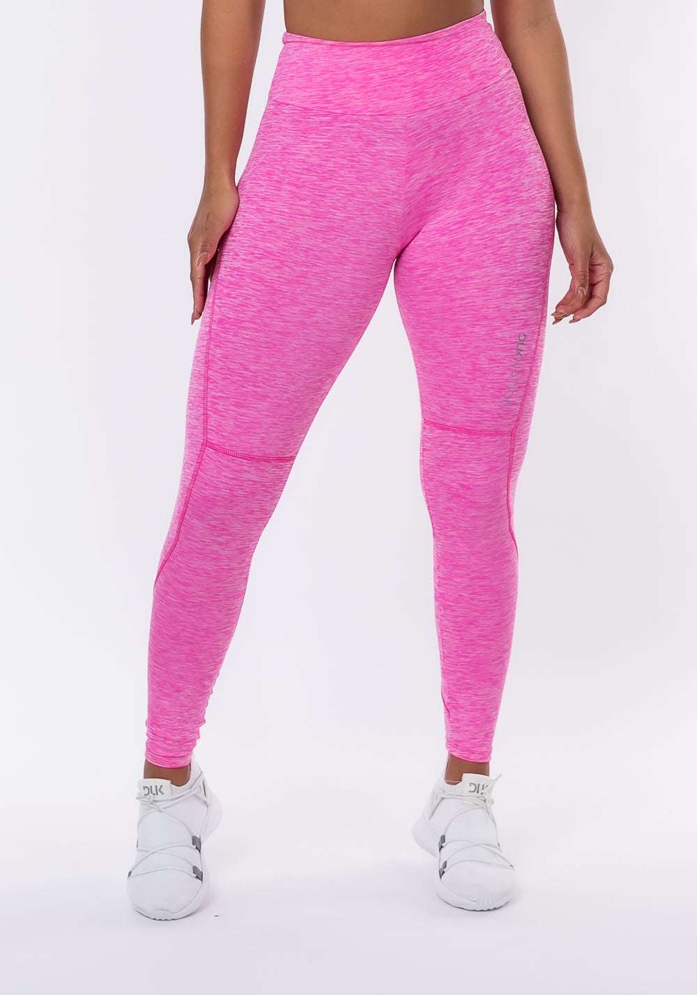 Calça Legging Nation Com Cortes Rosa Dlk