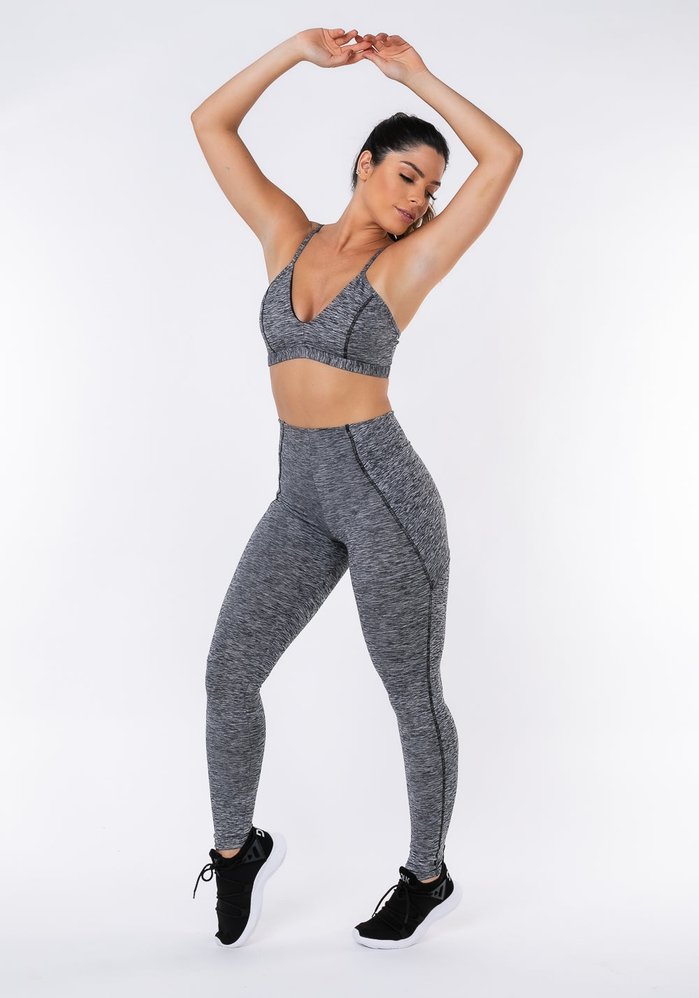 Calça Legging Nation Com Tapa Bumbum Mescla