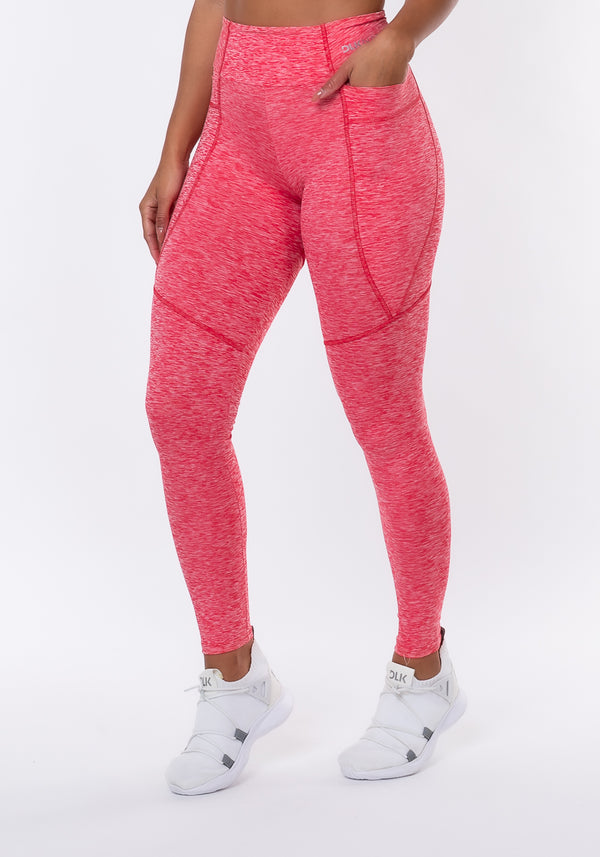 Calça Legging Nation Bolso Lateral Vermelho Dlk