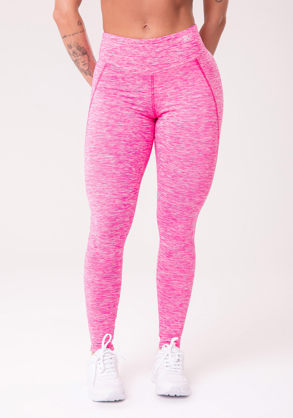 Calça Legging Com Costura Lateral Nation Rosa Dlk