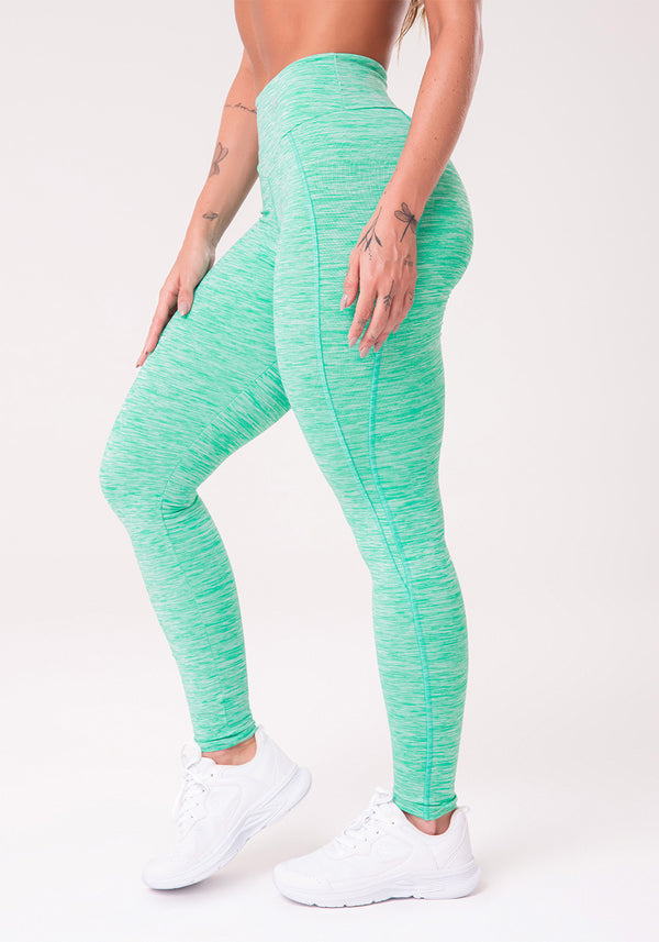 Calça Legging Com Costura Lateral Nation Verde Dlk