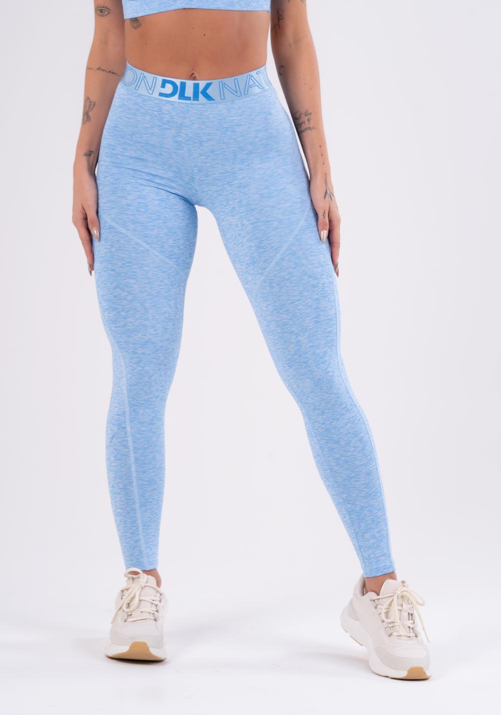 Calça Legging Nation Com Elástico No Cós Azul Dlk