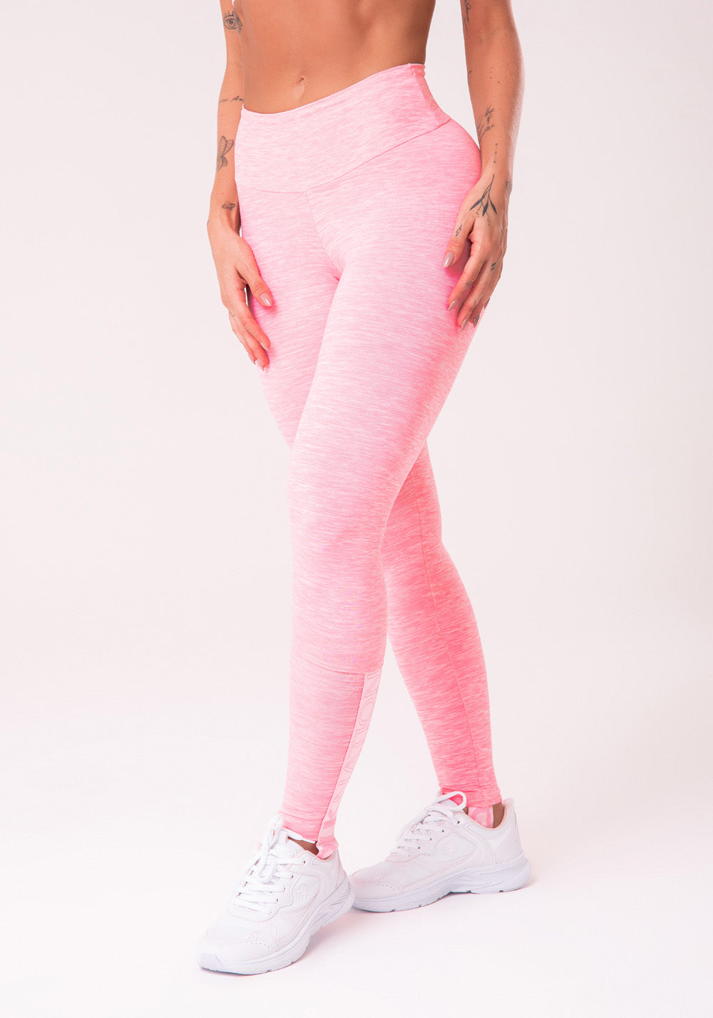 Calça Legging Nation Com Elástico No Pezinho Rosa Dlk