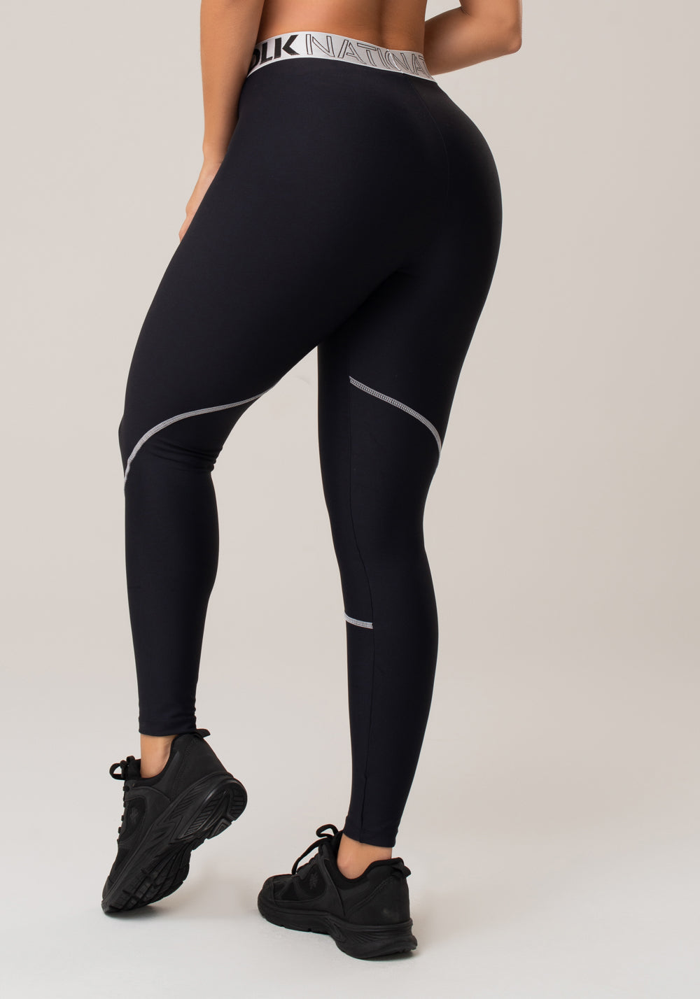 Calça Legging Nation Elástico Personalizado Preto Dlk